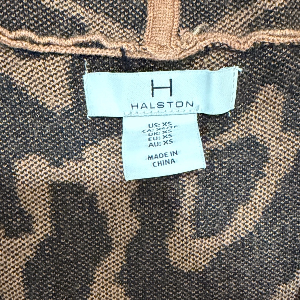 H by Halston Animal Print Hooded Sweater - Picture 2 of 4